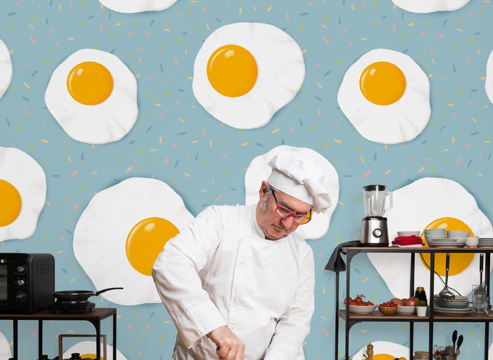 eggs, scrambled eggs, yolk