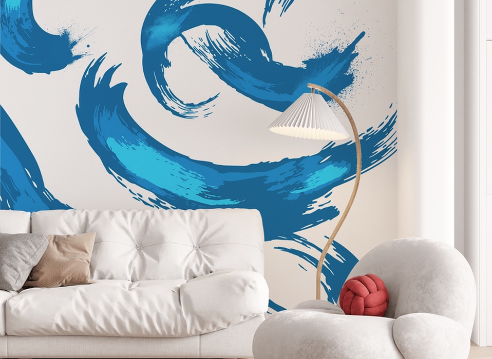 Watercolor, Vivid colors, Blue